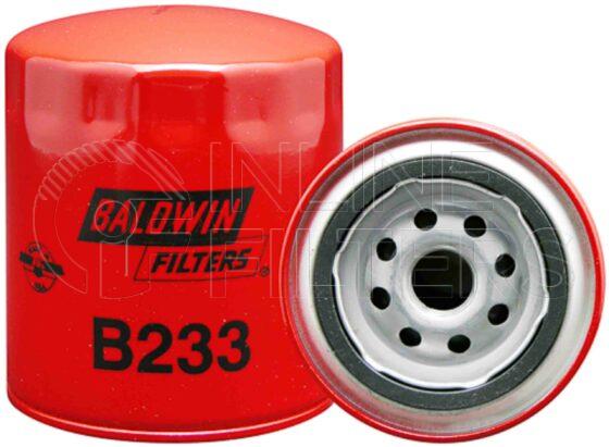 Baldwin B233. Baldwin - Spin-on Lube Filters - B233.