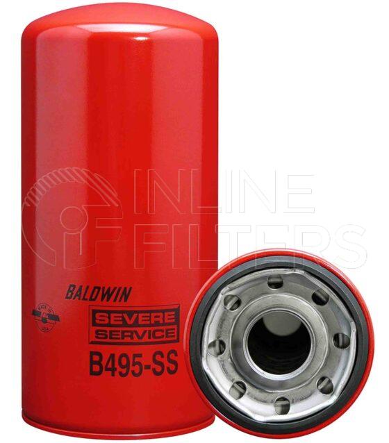 Baldwin B495-SS. Details: Baldwin - Spin-on Lube Filters - B495-SS.