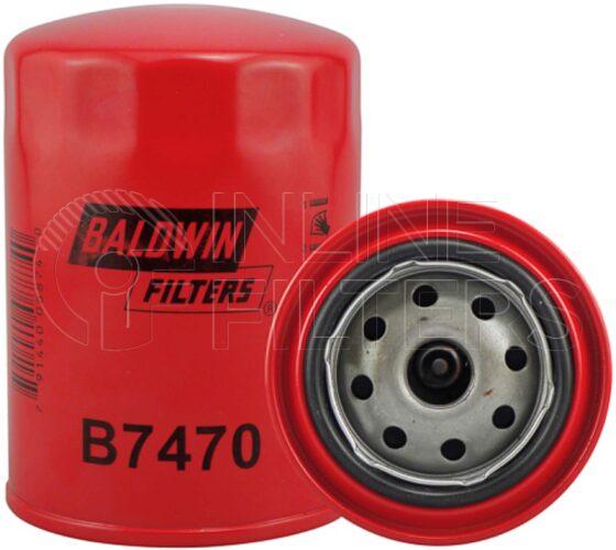Baldwin B7470. Lube Filter Product – Brand Specific Baldwin – Spin On Product Baldwin filter product Lube Spin-on Replaces DCD (DongFeng Chaoyang Diesel) 1520843G00; CLARCOR Filtration (China) JX0811B Height 130.2 OD 91.3 Thread 3/4-16 UN Contains Anti-Drainback Valve;14 PSID By-Pass Valve