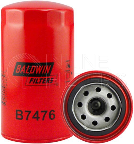 Baldwin B7476. Lube Filter Product – Spin On – Round Lube Spin-on Replaces Weichai Power JX0814G; CLARCOR Filtration (China) JX0814G Height 168.3 OD 91.3 Thread M24 x 2.0 Contains 18-20 PSID By-Pass Valve Product Spin on lube filter element