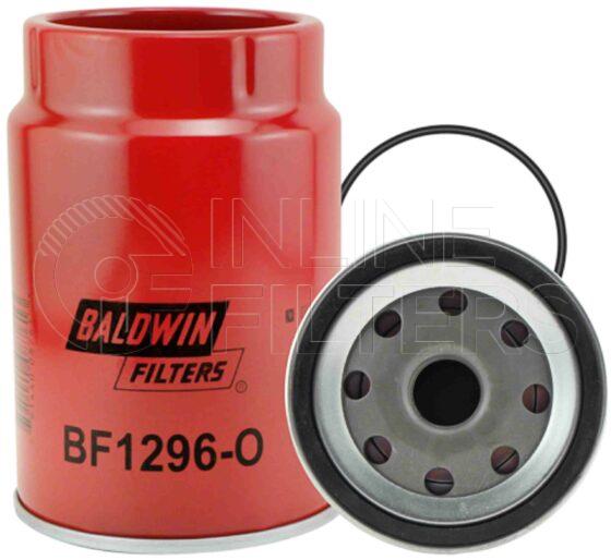 Baldwin BF1296-O. Baldwin - Spin-on Fuel Filters with Open Port for Bowl - BF1296-O.