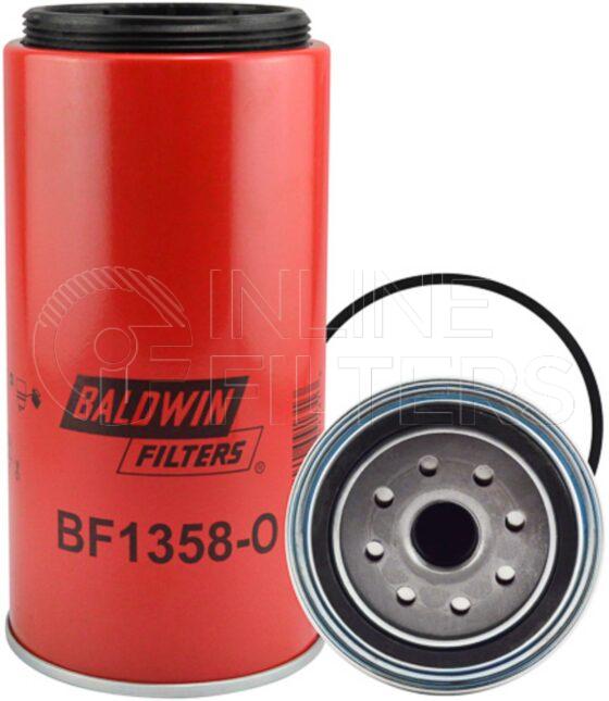 Baldwin BF1358-O. Baldwin - Spin-on Fuel Filters with Open Port for Bowl - BF1358-O.