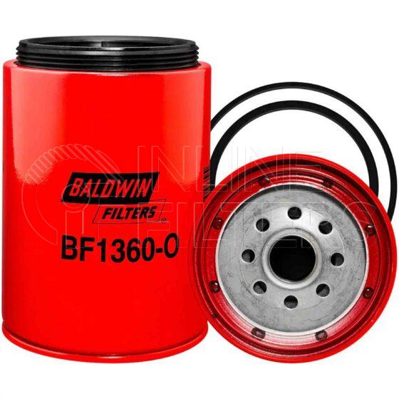 Baldwin BF1360-O. Baldwin - Spin-on Fuel Filters with Open Port for Bowl - BF1360-O.
