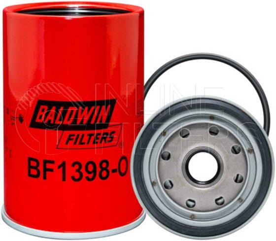Baldwin BF1398-O. Baldwin - Spin-on Fuel Filters with Open Port for Bowl - BF1398-O.