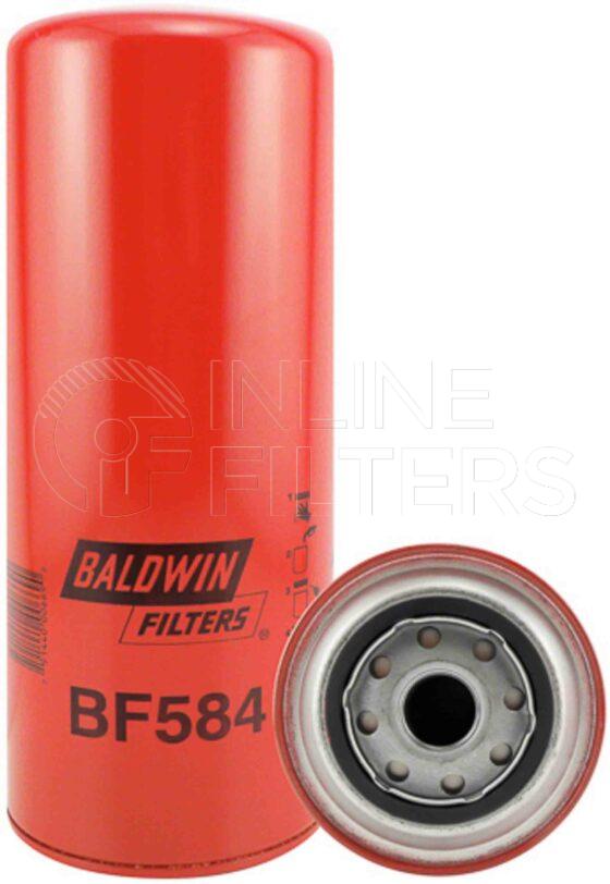 Baldwin BF584. Baldwin - Spin-on Fuel Filters - BF584. For upgrade use FBW-BF1218.