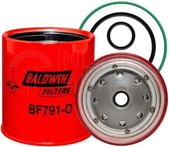 Baldwin BF791-O. Baldwin - Spin-on Fuel Filters with Open Port for Bowl - BF791-O.