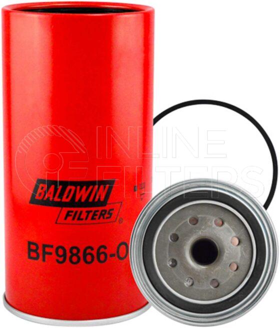 Baldwin BF9866-O. Baldwin - Spin-on Fuel Filters with Open Port for Bowl - BF9866-O.