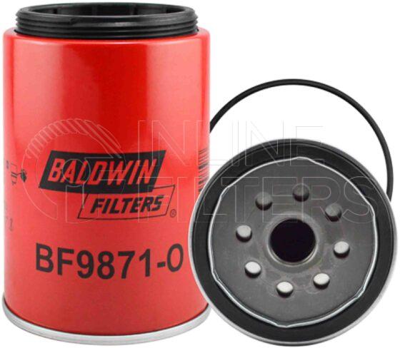 Baldwin BF9871-O. Baldwin - Spin-on Fuel Filters with Open Port for Bowl - BF9871-O.