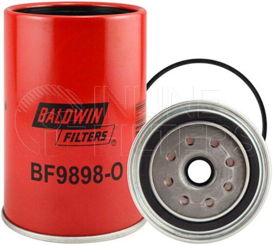 Baldwin BF9898-O. Baldwin - Spin-on Fuel Filters with Open Port for Bowl - BF9898-O.