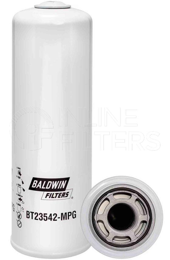 Baldwin BT23542-MPG. Details: Baldwin - Medium Pressure Hydraulic Spin-on Filters - BT23542-MPG.