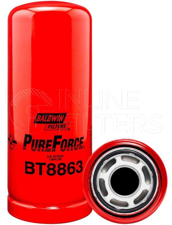 Baldwin BT8863. Details: Baldwin - Medium Pressure Hydraulic Spin-on Filters - BT8863.