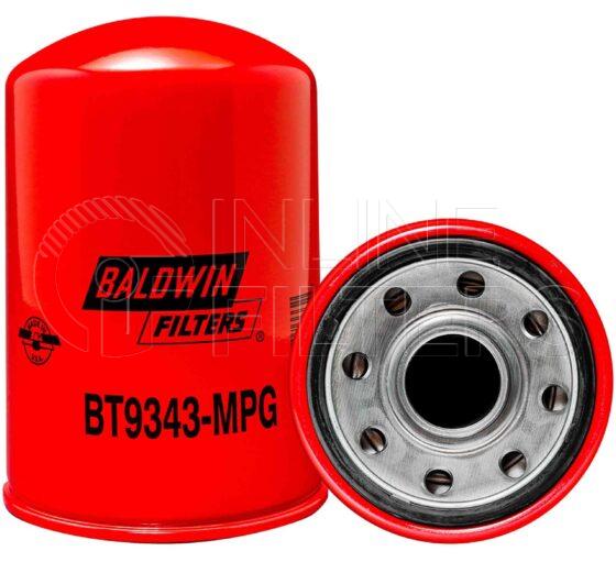 Baldwin BT9343-MPG. Details: Baldwin - Medium Pressure Hydraulic Spin-on Filters - BT9343-MPG.