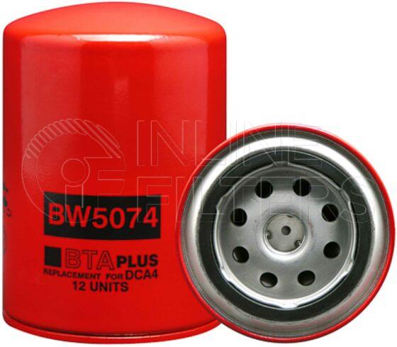 Baldwin BW5074. Baldwin - Spin-on Coolant Filters with BTA PLUS Formula - BW5074.