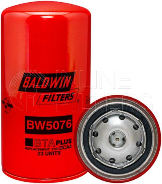 Baldwin BW5076. Baldwin - Spin-on Coolant Filters with BTA PLUS Formula - BW5076.
