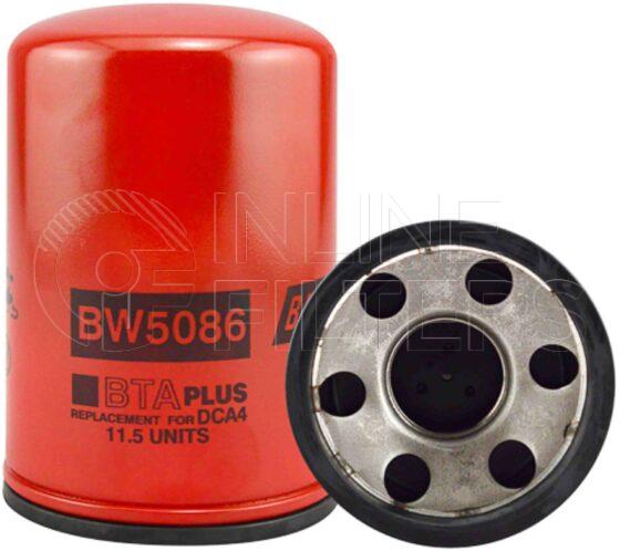 Baldwin BW5086. Baldwin - Spin-on Coolant Filters with BTA PLUS Formula - BW5086.