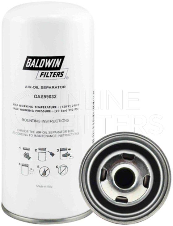 Baldwin OAS99032. Baldwin - Oil/Air Separator Elements - OAS99032 OBSOLETE.