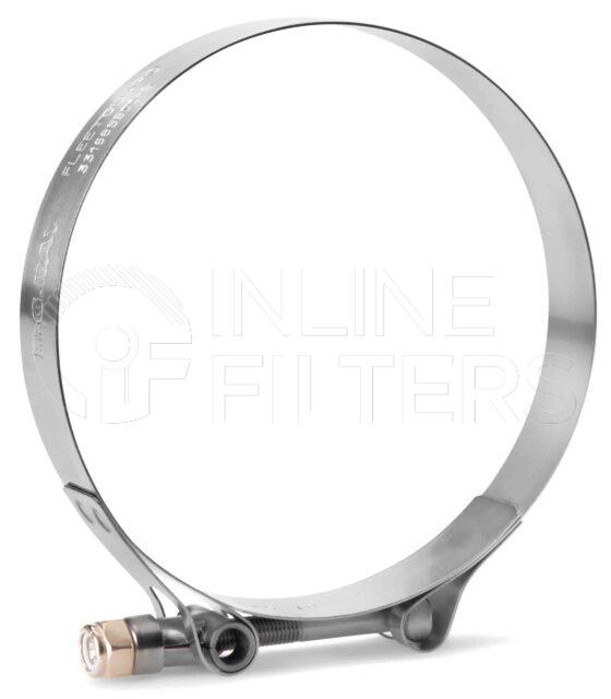 Fleetguard 3316658S. Air Filter Product – Brand Specific Fleetguard – Clamp Product Fleetguard filter product Air Filter. Fleetguard Part Type: CLAMP. Comments: T bar air inlet clamps for use with air cleaners. Nominal Connection : 4.0 in (101.6 mm)