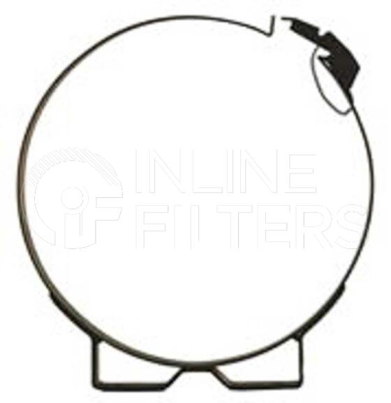 Fleetguard 3836951S. Air Filter. Fleetguard Part Type: MNTBAND. Comments: Mounting clamp for ECOII air cleaners.