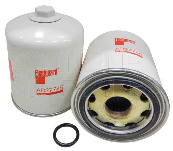 Fleetguard AD27745. Air Intake System. Main Cross Reference is Wabco 4324152207. Fleetguard Part Type: AIRDRYER.