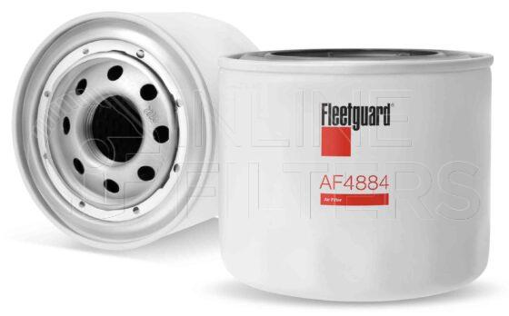 Fleetguard AF4884A. Air Filter Product – Brand Specific Fleetguard – Cartridge Product Fleetguard filter product Air Filter. Main Cross Reference is Stauff SGB9010P. Fleetguard Part Type: AF. Comments: Air Breather w/o adaptor