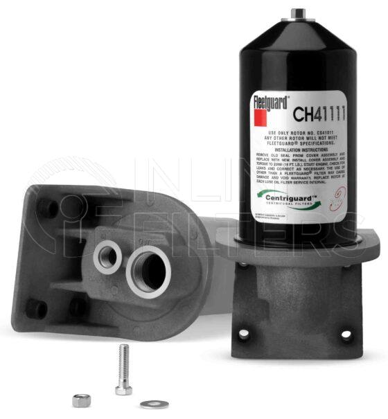 Fleetguard CH41111. Lube Filter Product – Brand Specific Fleetguard – Cover Housing Product Fleetguard filter product Lube Filter. For Housing use 3951366S. For Service Part use 3935263S. Fleetguard Part Type: LF_CENT. Comments: Remote mounted with gravity drain