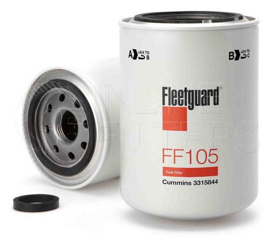 Fleetguard FF105. Fuel Filter Product – Brand Specific Fleetguard – Spin On Product Fleetguard filter product Fuel Filter. For Standard version use FF104. For Upgrade use FF5332. For Service Part use 154711S. Main Cross Reference is Cummins 154709. Efficiency TWA by SAE J 1858: 96 % (96 %). Efficiency TWA by SAE J 1985: 96 % (96 […]