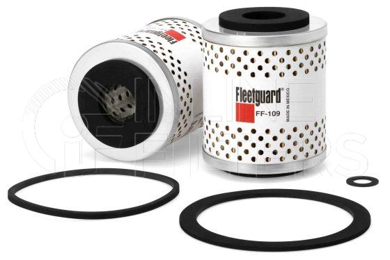 Fleetguard FF109. Fuel Filter Product – Brand Specific Fleetguard – Spin On Product Fleetguard filter product Fuel Filter. For Service Part use 250394S. Main Cross Reference is Case IHC A7627. Efficiency TWA by SAE J 1858: 97 % (97 %). Micron Rating by SAE J 1858: 20 micron (20 micron). Fleetguard Part Type: FF_CART