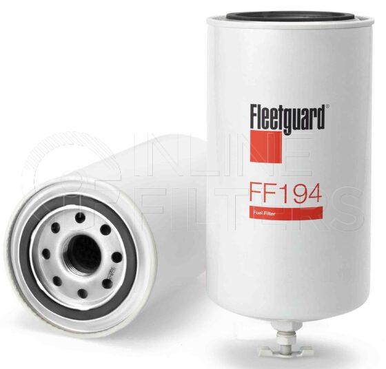 Fleetguard FF194. Fuel Filter Product – Brand Specific Fleetguard – Spin On Product Fleetguard filter product Fuel Filter. Main Cross Reference is Case IHC 702256C1. Efficiency TWA by SAE J 1858: 97 % (97 %). Micron Rating by SAE J 1858: 20 micron (20 micron). Fleetguard Part Type: FF_SPIN