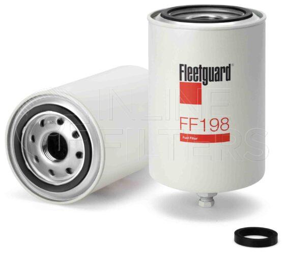 Fleetguard FF198. Fuel Filter Product – Brand Specific Fleetguard – Spin On Product Fleetguard filter product Fuel Filter. Main Cross Reference is John Deere AR45098. Efficiency TWA by SAE J 1858: 82 % (82 %). Micron Rating by SAE J 1858: 20 micron (20 micron). Fleetguard Part Type: FF_SPIN