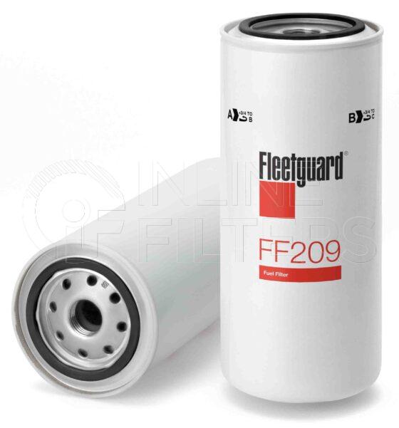 Fleetguard FF209. Fuel Filter Product – Brand Specific Fleetguard – Spin On Product Fleetguard filter product Fuel Filter. Main Cross Reference is Thermoking 113855. Efficiency TWA by SAE J 1858: 96 % (96 %). Micron Rating by SAE J 1858: 20 micron (20 micron). Fleetguard Part Type: FF_SPIN