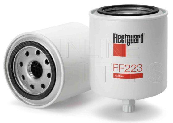 Fleetguard FF223. Fuel Filter Product – Brand Specific Fleetguard – Spin On Product Fleetguard filter product Fuel Filter. Main Cross Reference is Case IHC A39867. Efficiency TWA by SAE J 1858: 99 % (99 %). Micron Rating by SAE J 1858: 20 micron (20 micron). Fleetguard Part Type: FF_SPIN