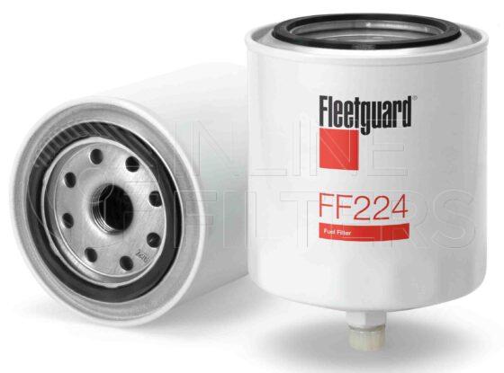 Fleetguard FF224. Fuel Filter Product – Brand Specific Fleetguard – Spin On Product Fleetguard filter product Fuel Filter. Main Cross Reference is Case IHC A39868. Efficiency TWA by SAE J 1858: 54 % (54 %). Micron Rating by SAE J 1858: 20 micron (20 micron). Fleetguard Part Type: FF_SPIN