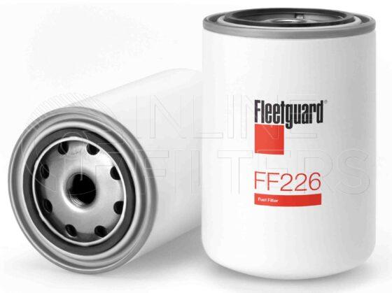 Fleetguard FF226. Fuel Filter Product – Brand Specific Fleetguard – Spin On Product Fleetguard filter product Fuel Filter. Main Cross Reference is Purflux CS153. Efficiency TWA by SAE J 1858: 98 % (98 %). Micron Rating by SAE J 1858: 18 micron (18 micron). Fleetguard Part Type: FF_SPIN