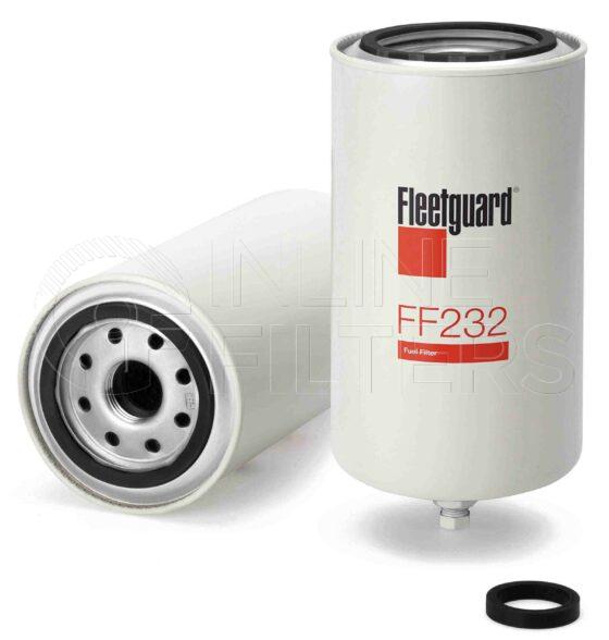 Fleetguard FF232. Fuel Filter Product – Brand Specific Fleetguard – Spin On Product Fleetguard filter product Fuel Filter. Main Cross Reference is Hitachi 76590663. Efficiency TWA by SAE J 1858: 97 % (97 %). Micron Rating by SAE J 1858: 20 micron (20 micron). Fleetguard Part Type: FF_SPIN