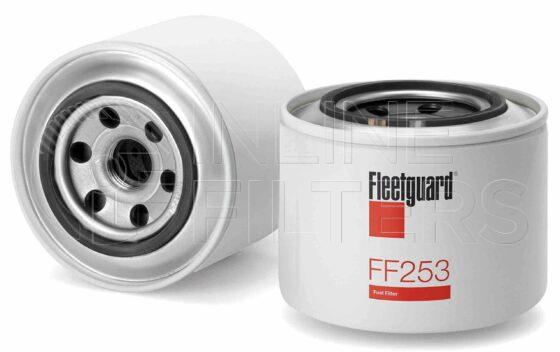 Fleetguard FF253. Fuel Filter. Main Cross Reference is Hitachi 4626336. Fleetguard Part Type: FF.