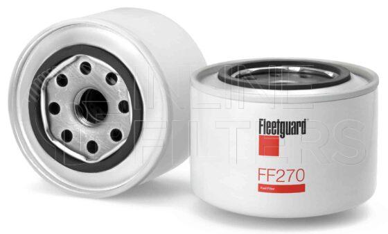 Fleetguard FF270. Fuel Filter Product – Brand Specific Fleetguard – Spin On Product Fleetguard filter product Fuel Filter. Main Cross Reference is Yanmar 11980255801. Flow Direction: Outside In. Fleetguard Part Type: FF
