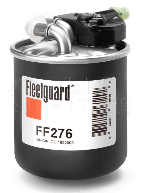 Fleetguard FF276. Fuel Filter Product – Brand Specific Fleetguard – Push On Product Fleetguard filter product Fuel Filter. Main Cross Reference is Mercedes A6420904852. Emulsified Water Separation: 0.0. Free Water Separation: 0.0. Fleetguard Part Type: FF. Comments: On Highway Sprinter Vans