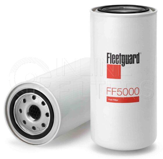 Fleetguard FF5000. Fuel Filter Product – Brand Specific Fleetguard – Spin On Product Fleetguard filter product Fuel Filter. Main Cross Reference is Case IHC A77220. Efficiency TWA by SAE J 1858: 99 % (99 %). Micron Rating by SAE J 1858: 20 micron (20 micron). Fleetguard Part Type: FF_SPIN