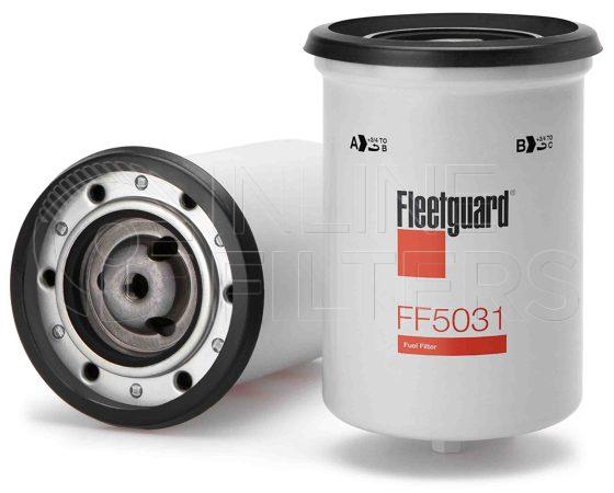 Fleetguard FF5031. Fuel Filter. Main Cross Reference is Onan 122B326. Fleetguard Part Type: FF_SPIN.