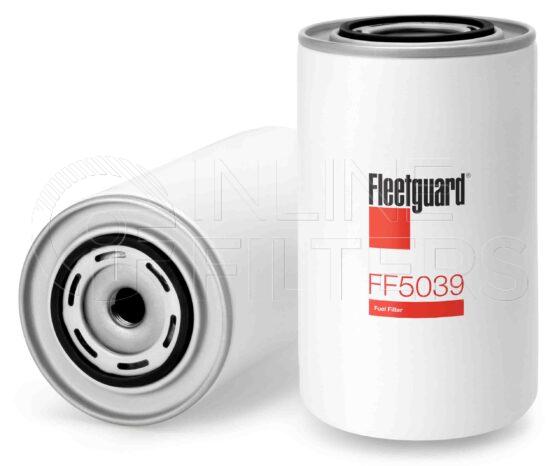 Fleetguard FF5039. Fuel Filter. Main Cross Reference is Iveco 1901605. Fleetguard Part Type: FF_SPIN.
