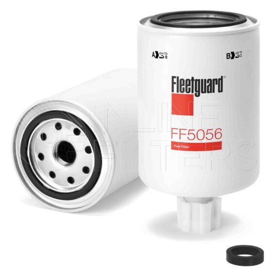 Fleetguard FF5056. Fuel Filter Product – Brand Specific Fleetguard – Spin On Product Fleetguard filter product Fuel Filter. Main Cross Reference is Carrier Transicold 3050301. Efficiency TWA by SAE J 1858: 96 % (96 %). Micron Rating by SAE J 1858: 20 micron (20 micron). Fleetguard Part Type: FF_SPIN