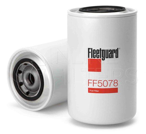 Fleetguard FF5078. Fuel Filter Product – Brand Specific Fleetguard – Spin On Product Fleetguard filter product Fuel Filter. For Short version use FF5035. For Separator version use FF5035. For Separator version use FS1231. Main Cross Reference is International 1809789C1. Efficiency TWA by SAE J 1985: 97 % (97 %). Micron Rating by SAE J 1985: 8 micron […]