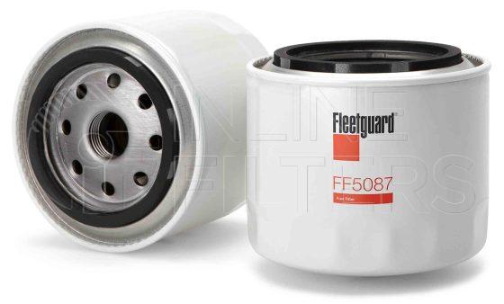 Fleetguard FF5087. Fuel Filter Product – Brand Specific Fleetguard – Spin On Product Fleetguard filter product Fuel Filter. Main Cross Reference is Mitsubishi ME006066. Efficiency TWA by SAE J 1858: 98 % (98 %). Micron Rating by SAE J 1858: 15 micron (15 micron). Fleetguard Part Type: FF_SPIN