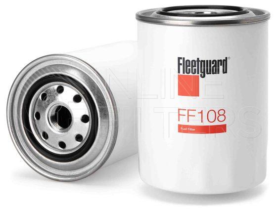 Fleetguard FF5108. Fuel Filter. Main Cross Reference is Hitachi 4178800. Fleetguard Part Type: FF_SPIN.