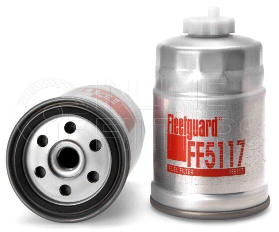 Fleetguard FF5117. Fuel Filter Product – Brand Specific Fleetguard – Spin On Product Fleetguard filter product Fuel Filter. Main Cross Reference is Liebherr 7008776. Flow Direction: Outside In. Fleetguard Part Type: FF