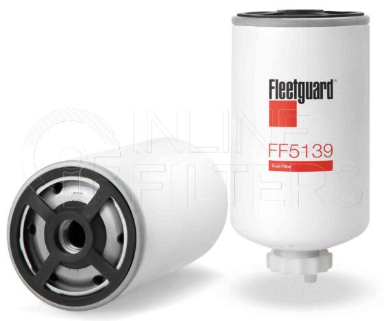 Fleetguard FF5139. Fuel Filter. Flow Direction: Outside In. Fleetguard Part Type: FF_SPIN.