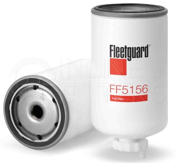 Fleetguard FF5156. Fuel Filter. Main Cross Reference is Bosch 1457434061. Fleetguard Part Type: FF_SPIN.
