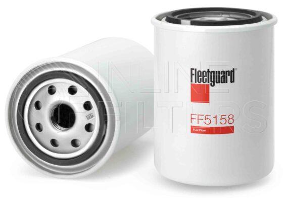 Fleetguard FF5158. Fuel Filter Product – Brand Specific Fleetguard – Spin On Product Fleetguard filter product Fuel Filter. Main Cross Reference is Nissan FL403Z9005. Efficiency TWA by SAE J 1858: 68 % (68 %). Micron Rating by SAE J 1858: 10 micron (10 micron). Fleetguard Part Type: FF_SPIN