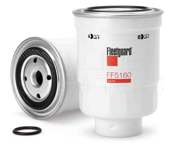 Fleetguard FF5160. Fuel Filter Product – Brand Specific Fleetguard – Spin On Product Fleetguard filter product Fuel Filter. Main Cross Reference is Isuzu 5132400320. Efficiency TWA by SAE J 1858: 0 % (0 %). Micron Rating by SAE J 1858: 0 micron (0 micron). Fleetguard Part Type: FF_SPIN