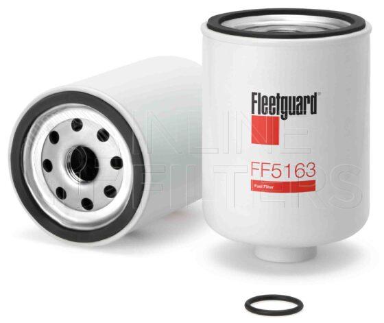 Fleetguard FF5163. Fuel Filter Product – Brand Specific Fleetguard – Spin On Product Fleetguard filter product Fuel Filter. Main Cross Reference is Toyota 16405T9005. Efficiency TWA by SAE J 1985: 96 % (96 %). Micron Rating by SAE J 1985: 20 micron (20 micron). Fleetguard Part Type: FF_SPIN